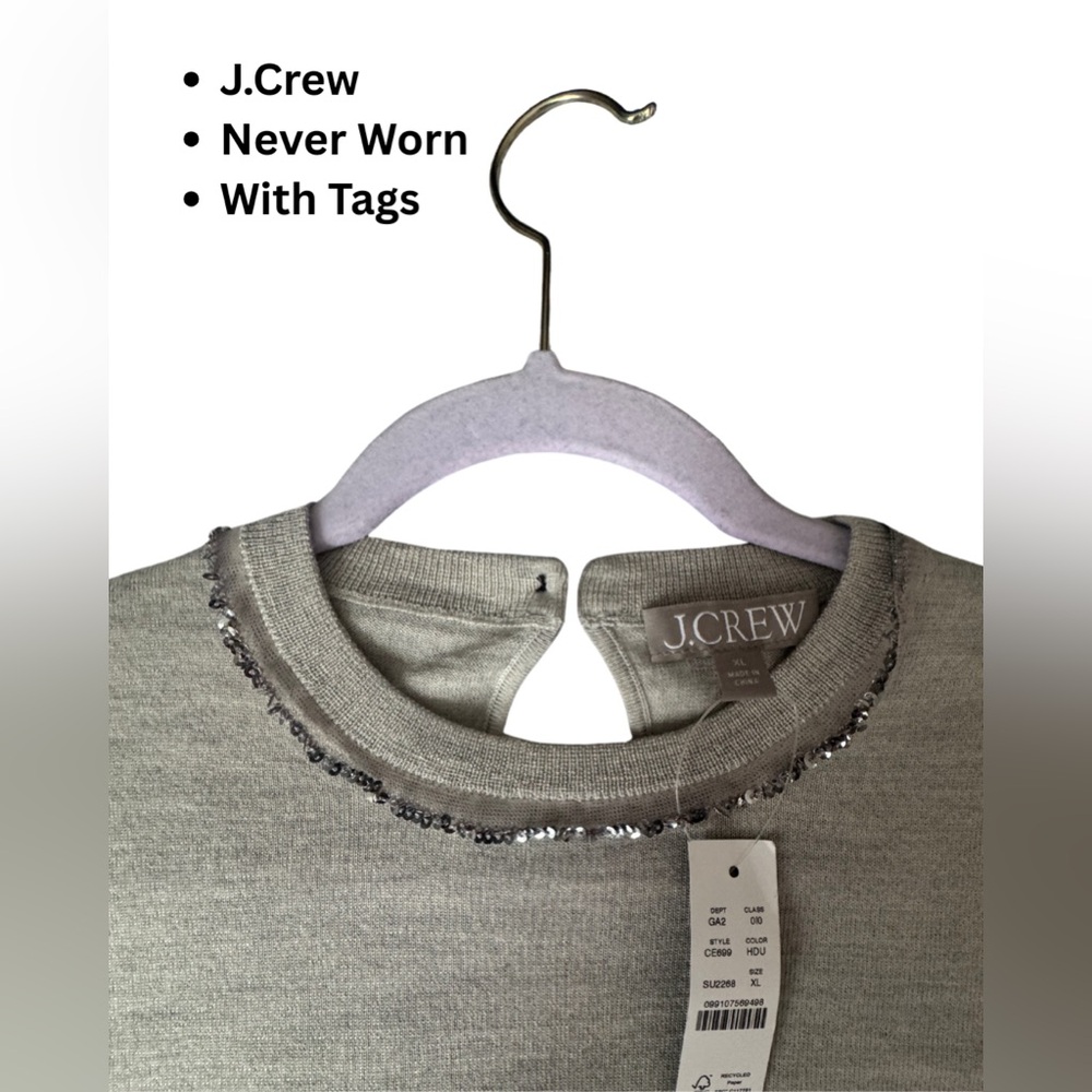 J. Crew Embellished Sweater